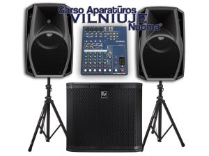 Garso aparatūros nuoma ir šviesos efektų nuoma Vilniuje!