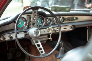 1963 m. gamybos retro Volvo 1800S nuoma filmavimams bei fotosesijoms