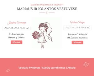 Internetinių vestuvinių kvietimų kūrimas