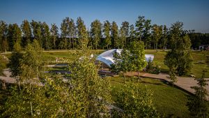 Poilsio krantas. Paviljonas